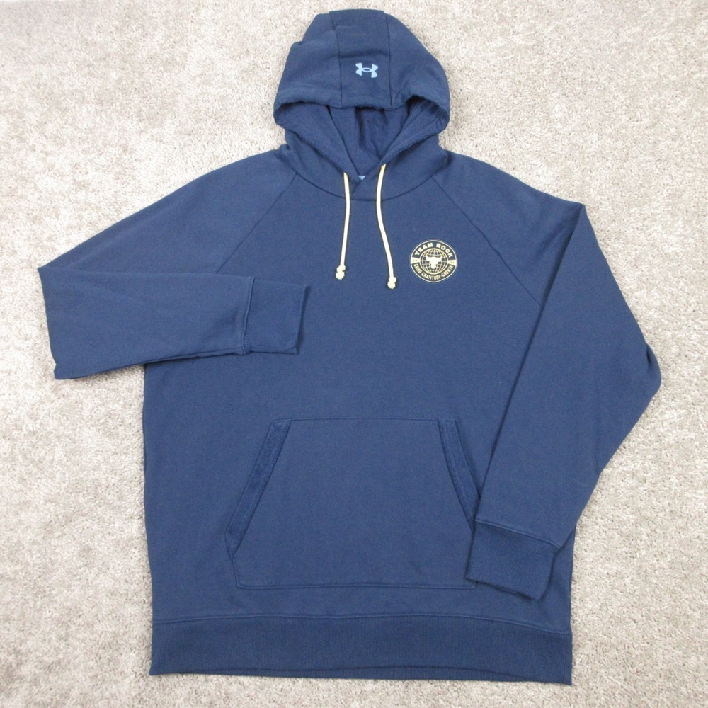 Under Armour Sweater Mens 2XL Blue Project Rock Heavy Pullover Hoodie Sweatshirt
